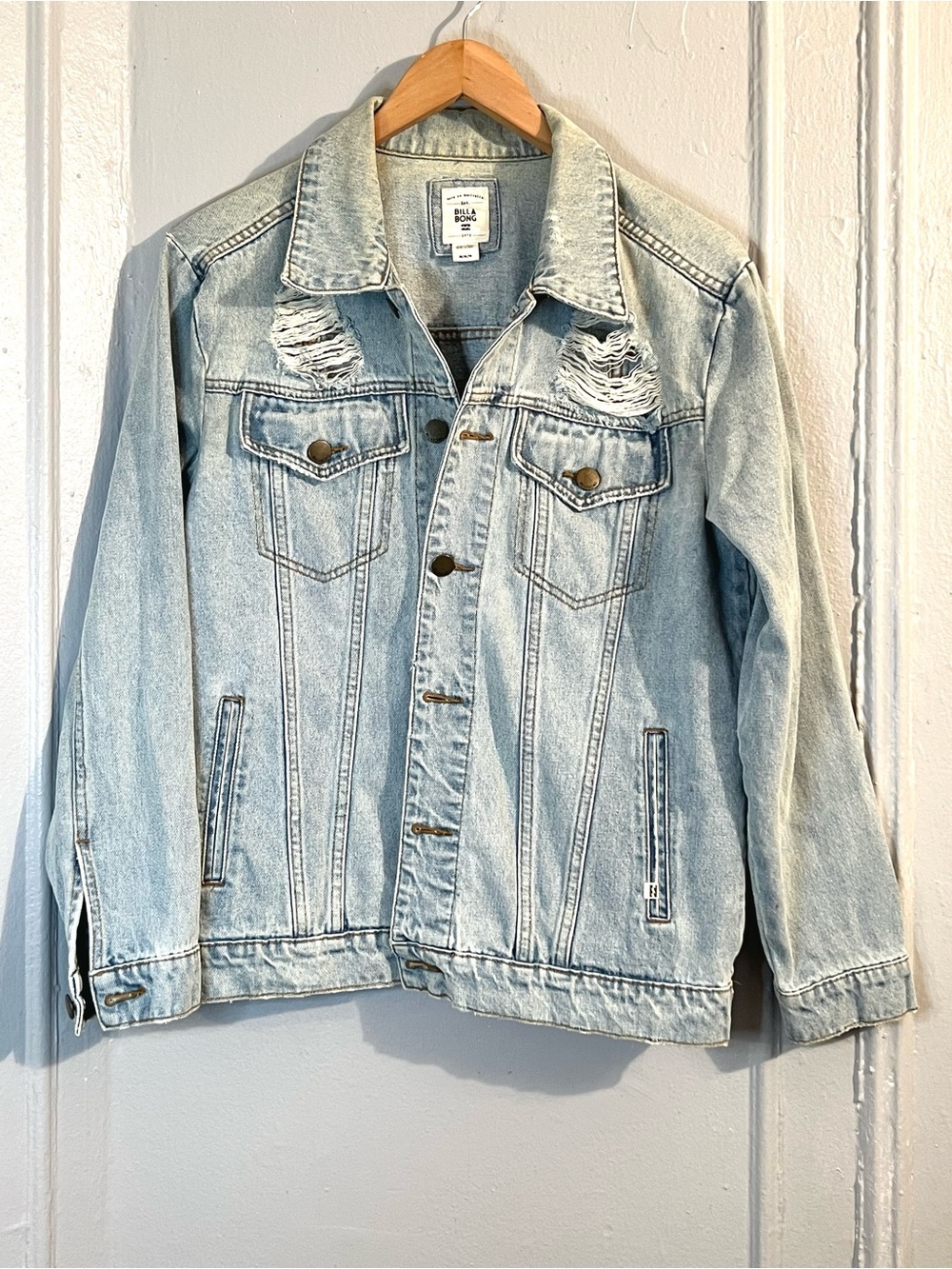 Billabong Light Wash Oversized Denim Jacket